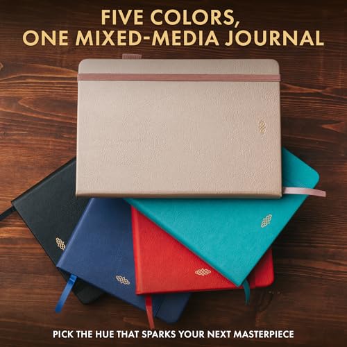 Wordsworth & Black Mixed Media Journal, 96 Pages, A5 Paper, Rose Gold - color: Rose Gold