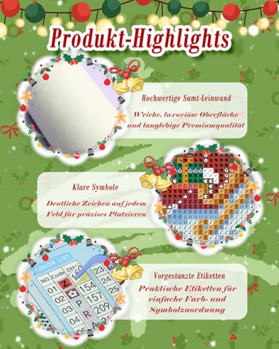 forever young Christmas Small Diamond Art Kits, 5x7 Inch Canvas | 6 PCS DIY square diamond painting kits for beginners and adults, perfect for collecting, display ＆ relaxing stress relief - color: Christmas