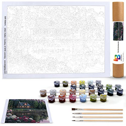 Ledgebay Paint by Numbers Kit for Adults, 16x20 Unframed Canvas - color: Still Waters, size: 16" x 20" Unframed
