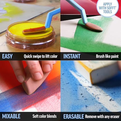 PanPastel Artist Pastels by GOLDEN, Extra Dark Shades Set, 20 Color, Professional Artist Pastels, Unique Pan Format (cake-like)