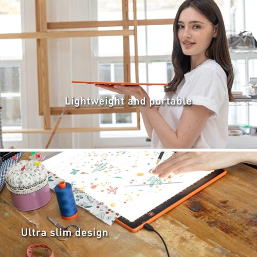 Wafer 1 Light Pad (A4) – Dimmable Brightness with Memory Function – Ideal for Artists, Designers & Crafters - style: Wafer 1 (A4)