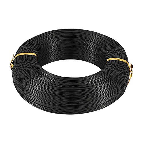Cheriswelry 980 Feet 20 Gauge Black Aluminum Wire Bendable Metal Craft Wire Flexible Soft Jewelry Beading Wire 0.8mm for Sculpting Armature Artistic Floral Garden Wrapping DIY Craft - color: Black, size: 20 Gauge(0.8mm)