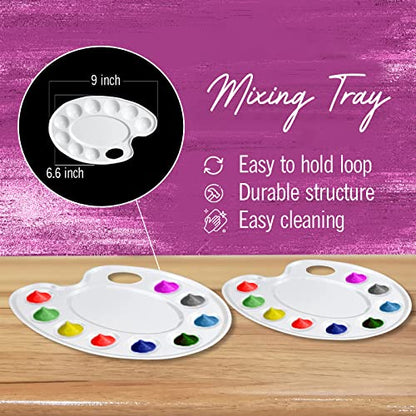 Kids Painting Set, Washable Paint for Toddlers 6 Colors Tempera Gift Bundle