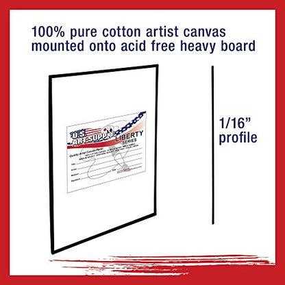 U.S. Art Supply 16 X 20 Inch Black Art Canvas Board Panels 6 Pack - 8 Ounce Heavyweight Cotton Acid Free Canvases for Painting Acrylics and Watercolor (1 Case of 6 Single Canvas Painting Panels) - size: 16" x 20"