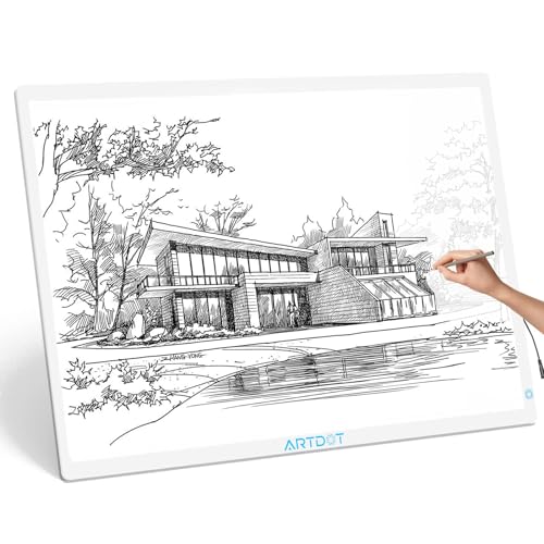 ARTDOT A1 Large LED Light Pad for Diamond Painting AC Powered Light Board Kit Adjustable Brightness Light Box Drawing for 5D Diamond Painting Kits - size: A1