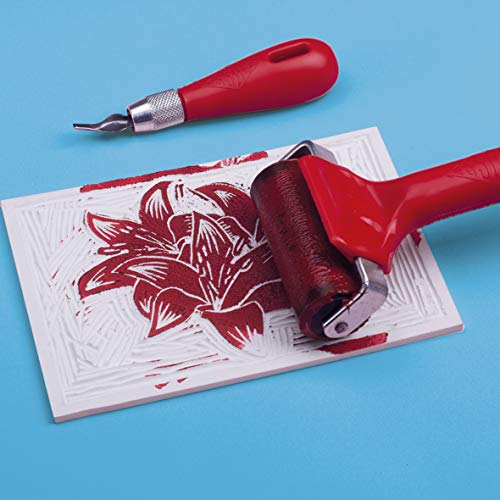 ESSDEE Mastercut Linoleum Carving Blocks - Stampmaking Printmaking Lino Carve - 100 x 100 x 4mm - Pack of 2 - size: 100 x 100 x 4 mm