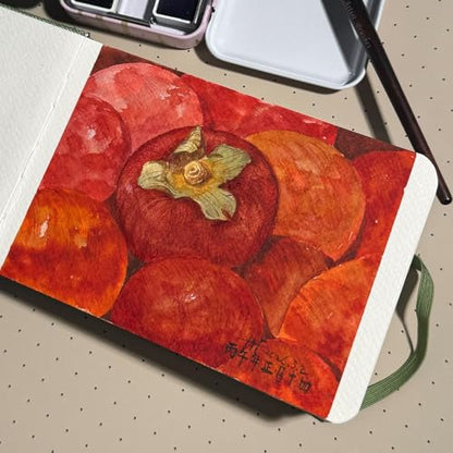 SEMLEART Watercolor Journal Sketchbook,4 * 6",140lb/300GSM Cotton Paper - size: 4×6in