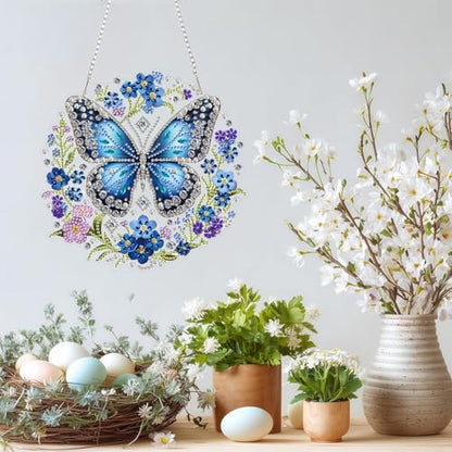 RYMILIE Hanging Diamond Art Kits for Adults Butterfly 8x8inch - color: DP03338