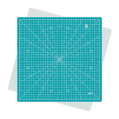 17"x17" Rotating Cutting Mat, Self Healing Mat with 360-Degree Rotation & Anti-Slip Base, Sewing Board Cutting Mat Perfect for Fabric Quilting Leather Hobby Project, Turquoise - color: Turquoise, size: 17"L x 17"W