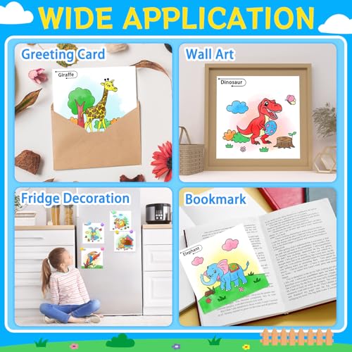 SOCOLER Paint with Water Coloring Books for Kids & Toddlers, Animals | Mess Free Watercolor Painting Set, Water Color Painting Book,Craft Art Kit, Boys & Girls Birthday Gift, Travel Activity Toy - style: Animal B