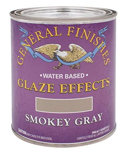 General Finishes Water Based Glaze Effects, 1 Quart, Smokey Gray - color: Smokey Gray, size: 32 Fl Oz (Pack of 1)