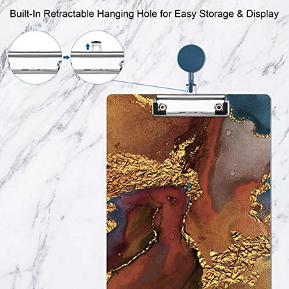 NiArt A4 Clipboard Epoxy Resin Mold & 5 Stainless Steel Low-Profile Clips