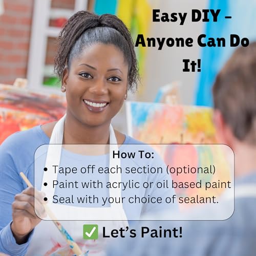 Barn Quilt DIY Kit | Unfinished Wood Quilt Block Painting Sign | Pre Drawn Paintable Wooden Country Wall Art (12 inches, Patchwork Star) - size: 12 inches