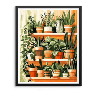 Natuyalo Paint by Numbers for Adults - DIY Adult Paint by Number Kits Painting on Canvas Green Plant Painting by Numbers for Beginners, Potted Art Craft Kits for Adults (16x20 Inch) - color: ART-07