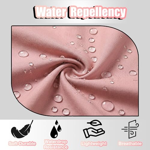 TOSHE Waist Apron 3 Pockets Waterdrop Resistant Cotton Server,Chef,Waitress - color: Powder Pink