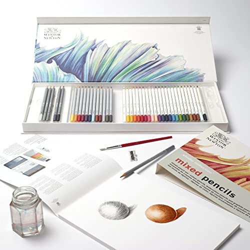 Winsor & Newton Studio Collection, Mixed Pencil Box Set, 45 piece - style: 45 Piece Mixed Pencil Set