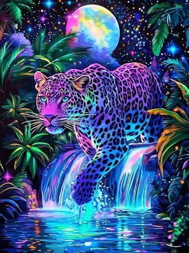 Animal DIY Diamond Art Kits for Adults, Moon 5D Diamond Painting Kits - color: CM078