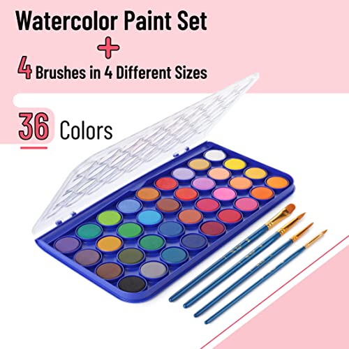 Mr. Pen- Watercolor Paint Set, 40 pcs, 36 Colors, Watercolor Paints - size: 1 Count (Pack of 1)