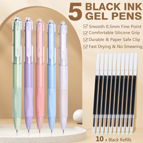 62PCS Aesthetic School Supplies Cute Back to School Supplies Stationary Set | College Preppy Essentials Kit with Large Pencil Pouch Case, Pastel Highlighters Gel Pens Mechanical Pencils for Student Girls - color: Pink Strawberry