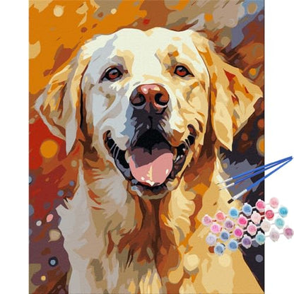 TOCARE Labrador Paint by Numbers Kit for Adults, Dog Adult Paint by Number Canvas, Acrylic Adults' Paint-by-Number Kits for Dog Lovers 16x20inch (Without Framed) - color: TC-OPC-143