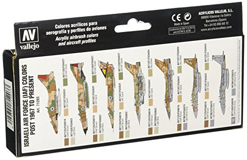 Vallejo Israeli Air Force (Iaf) Post 1967 to Present Set(8), 17ml