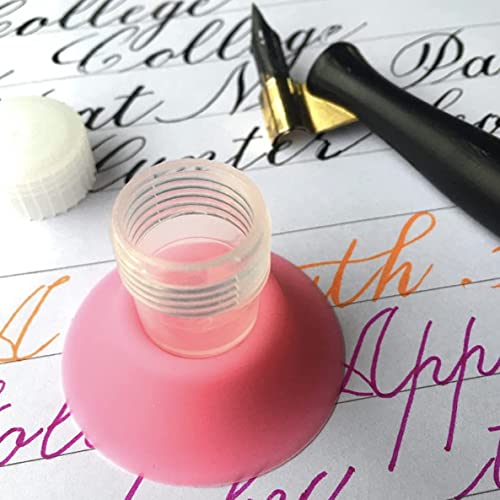 Glass Inkwell with Lid Empty Ink Well for Dip Pen Calligraphy Whale Pen Set