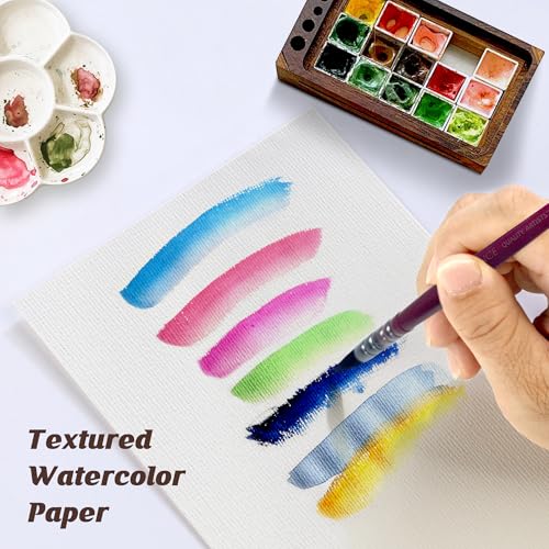 XWT 60 Sheets 5"x7" Watercolor Paper Bulk, 140lb/300gsm - size: 5x7in 60 Sheets