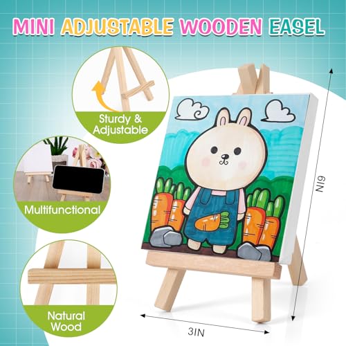 ESRICH 20 Set Canvas Painting Kit, Mini Acrylic Paint Set - size: 20 set 4 x 4 inches