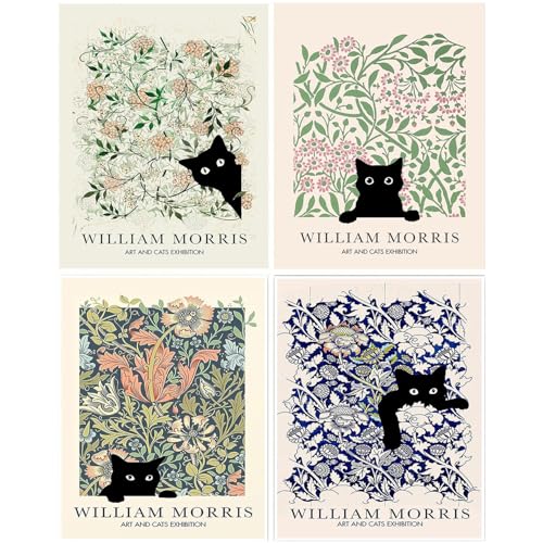 4 Pack Black Cat Diamond Art Kits for Adults Diamond Painting Kit Beginner | Morris 5D Funny Cute DIY Diamond Dots Full Drill Crafts for Gem Art Dot Art for Adults Home Wall Decor for Teens 12x16 in - color: DP01713, size: Round Drill