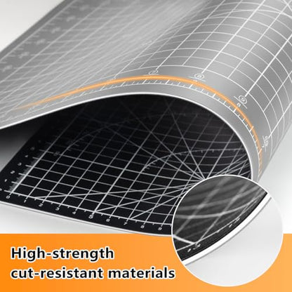 Large Self Healing Cutting Mat: 24" x 36" Double Sided 5-Ply Hobby Mat, A1 Rotary Cutting Sewing Mat for Crafts, Fabric,Sewing,Quilting,Scrapbooking,Projects,Grey/Black - color: Grey/Black, size: 36"L x 24"W