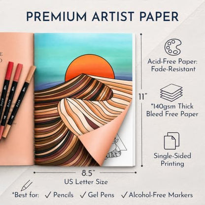 Adult Coloring Book for Women, Personal Growth Mindfulness & Stress Relief | Anxiety Relief & Relaxation, Self-Expression Journal Prompts, Best Friend & Self-Care Gift, 140gsm Perforated - color: Express Yourself - Mindfulness
