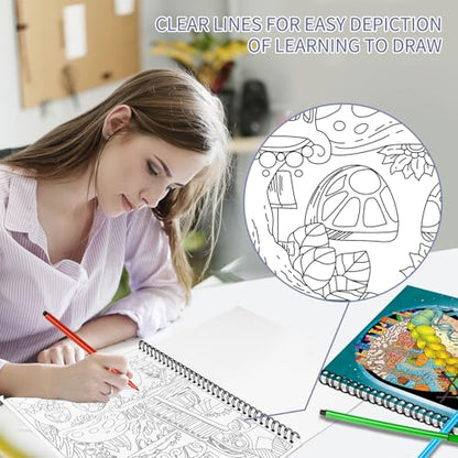 Kalysky 3 Coloring Books for Adults: Flower World, Universe, Fairy Homes - color: Whimsical Universe