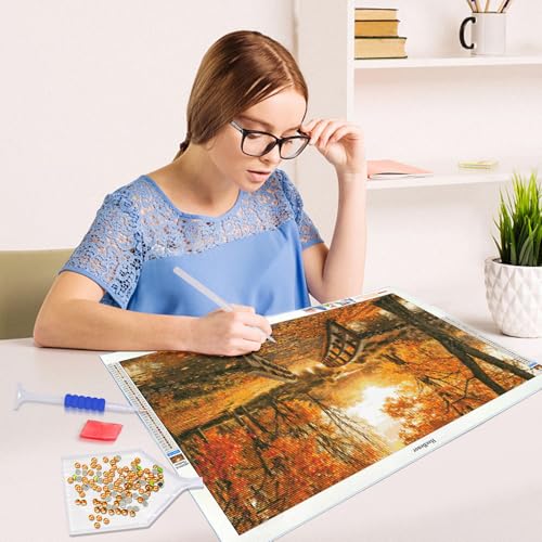 HeeBenor Large Landscape Diamond Painting Kits for Adults 27.5X15.7 Inch - color: Sunset Landscape 018