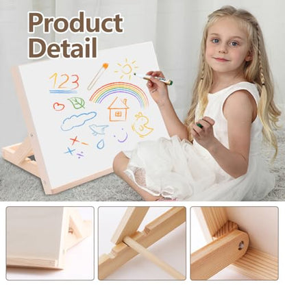 2 Pack Tabletop Easel for Painting, Adjustable Desktop Easel, 13 x 9 Inches | Portable Art Easel for Canvas Painting, iPad, Book Display, Artwork Holder