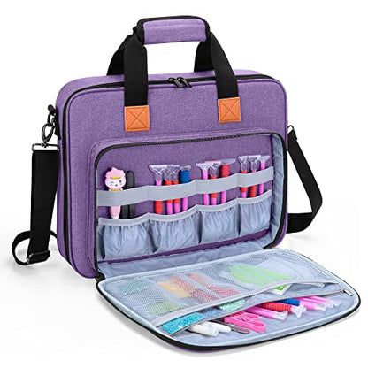 LUXJA Carrying Bag for A4 Light Pad and Diamond Painting Tools, Purple | Protective Case for Diamond Painting Light Box and Accessories, Bag Only - color: Purple