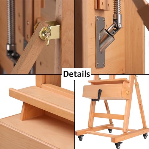 MEEDEN Extra-Large Art Painting Easels: Holds Canvas up to 83" Easel Stand - color: Natural