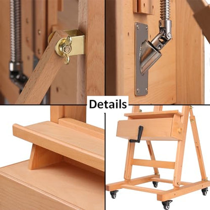 MEEDEN Extra-Large Art Painting Easels: Holds Canvas up to 83" Easel Stand - color: Natural