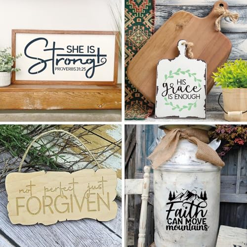 21pcs Christian Stencils for Crafts Reusable Motivational Bible Verse Template Drawing Religious Stencils for Painting on Wood Sign Fabric Canvas DIY Crafts Office Home Decoration(bible21)