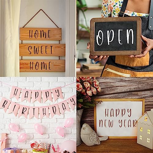 BAMIDELE 5 Inch Alphabet Letter Stencils, 42 Pcs Reusable Plastic Letters Numbers Symbol Interlocking Drawing Template Kit for Painting on Wood, Fabric, Rock, Chalkboard, Door Porch, Wall, Signage - size: 5 Inch