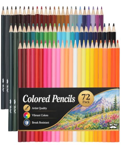 Mr. Pen- Colored Pencils, 72 Pack, Soft Core Pre-Sharpened | Color Pencils Bulk for Adult and Kids Coloring Book, Drawing, Sketching, Teacher Supplies, Classroom Prizes, Kids Party Favor