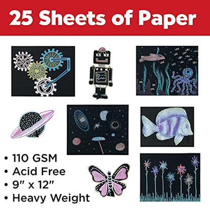 Faber-Castell Black Paper Pad 9" X 12" 25 sheets - size: 9" x 12", style: Black Paper Pad