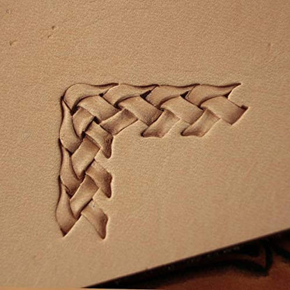 DandS ltd Leather Stamp Tool, Basket Weave, Professional Steel Craft Tool for Leatherworking, Embossing, Carving & Stamping Leather Projects, Belts Wallets & DIY Projects Compatible with Mallet #317Y - color: Basket Weave 0.31" X 0.31"