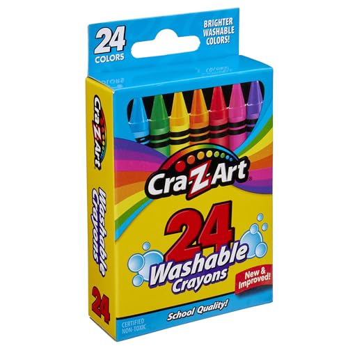 Cra-Z-Art Washable Crayons, 24 Count, for Kids Back to School Supply List Essential - size: 24 Count (Pack of 1)