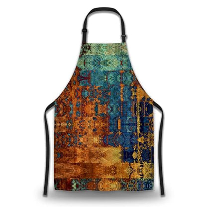 Cook Apron for Women Blue and Golden Grunges Mans Aprons for Cooking Funny for Kitchen Cooking Restaurant BBQ Painting Crafting Gardening 27” (W) x 31” (H), Waterproof Aprons - color: Blue and Golden Grunget