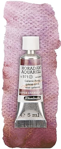 Schmincke - HORADAM® AQUARELL, Super Granulation, 14 971 001 Galaxy Pink, 5 ml tube, very strong granulating colors, finest, super granulating watercolors - color: 971 galaxy pink