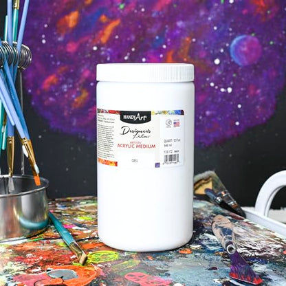 Handy Art Acrylic Gel Medium, 32 oz, Increase Viscosity, Transparent Finish - color: Gel Medium, size: 32 Fl Oz