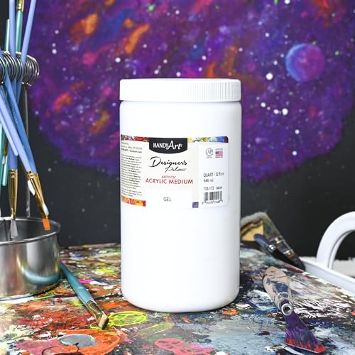 Handy Art Acrylic Gel Medium, 32 oz, Increase Viscosity, Transparent Finish - color: Gel Medium, size: 32 Fl Oz