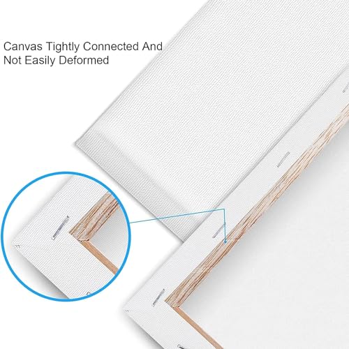 ESRICH Stretched Canvas for Painting 11x14 Inch, 10 Pack Blank Canvas -5/8 in Profile Primed Cotton White Canvases for Painting for Oil & Acrylic Paint - size: 11X14IN 10 Packs