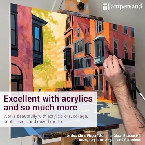Ampersand Gessobord for Acrylic, Oil and Mixed Media, 1/8 Inch Depth, 11X14 Inch (GBS11) - size: 11" x 14"