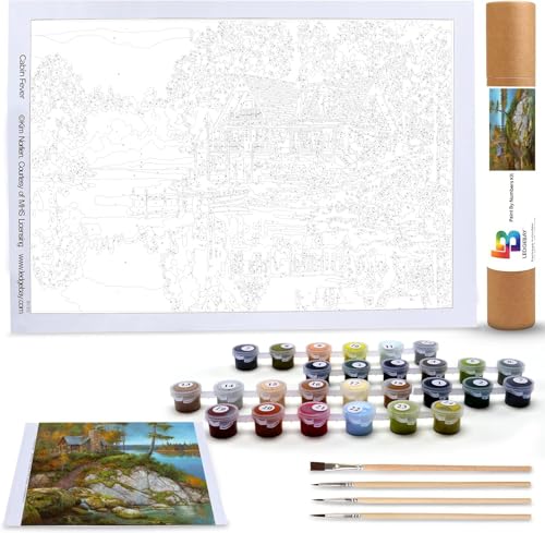 Ledgebay Paint by Numbers Kit for Adults, 16x20 Unframed Canvas - color: Away From It All, size: 16" x 20" Unframed